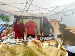 Dégustation de viande maraîchine en magasin Biocoop, octobre 2020 – photo © LPO Vendée