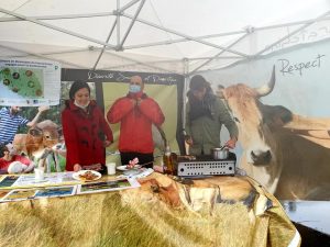 Dégustation de viande maraîchine en magasin Biocoop, octobre 2020 – photo © LPO Vendée